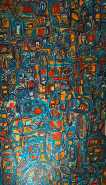 "ATRAPADOS" başlıklı Tablo Angela Ortiz tarafından, Orijinal sanat, Akrilik Ahşap Sedye çerçevesi üzerine monte edilmiş