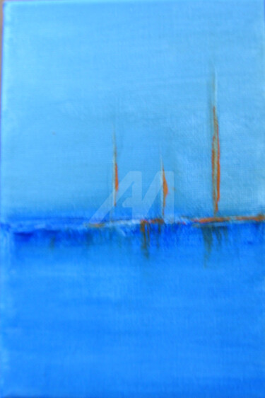 Painting titled "Presque rien, 18 x…" by Nelly Carnet, Original Artwork, Acrylic Mounted on Wood Stretcher frame