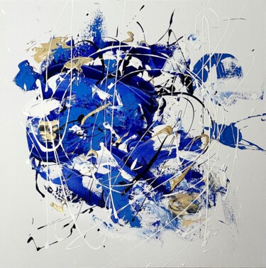 Abstract painting - Ajna (human chakras collection) Peinture intitulée "Abstract painting -…" par Yuliya Nemchenko, Œuvre d'art originale, Acrylique Monté sur Châssis en bois