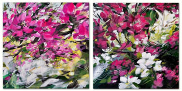 The movement of life, diptych 绘画 标题为“The movement of lif…” 由Daria Dacron, 原创艺术品, 丙烯 安装在木质担架架上
