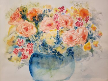 제목이 "Bouquet lumineux"인 미술작품 Thérèse Soriano로, 원작, 수채화