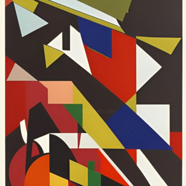Digitale Kunst getiteld "Abstract In Pieces" door Isra, Origineel Kunstwerk, AI gegenereerde afbeelding