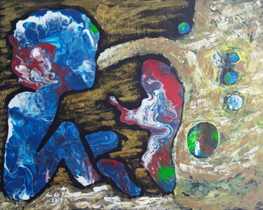Pittura intitolato "dreaming child" da Sven W. Dahlke, Opera d'arte originale, Acrilico