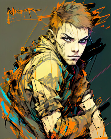 数字艺术 标题为“Comiccc” 由Isra, 原创艺术品, AI生成的图像