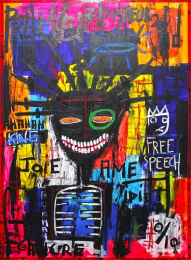 Peinture intitulée "Post Mortem King" par 0xec6d0, Œuvre d'art originale, Acrylique
