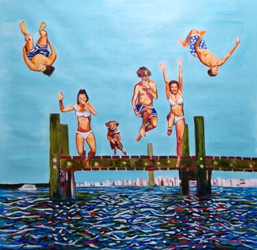 绘画 标题为“Jump / 111,5 x 110…” 由Alexandra Djokic, 原创艺术品, 丙烯