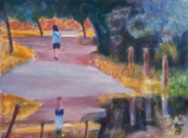 Pintura titulada "Obra en Síntesis en…" por Jose Oña Jurado, Obra de arte original, Oleo Montado en Cartulina
