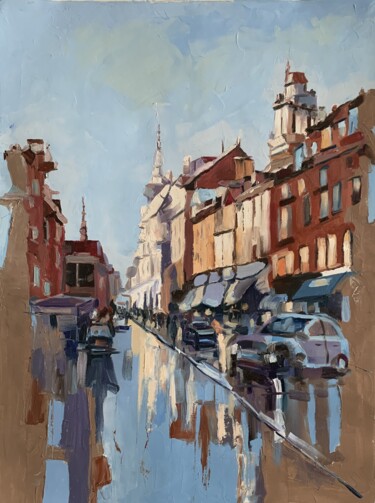 Paris. Monmartre. France. #1 绘画 标题为“Paris. Monmartre. F…” 由Vita Schagen, 原创艺术品, 油 安装在木质担架架上