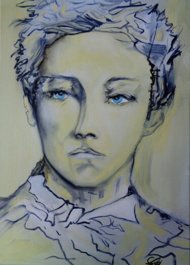 Peinture intitulée "Rimbaud" par Virginie Le Roy, Œuvre d'art originale, Huile Monté sur Châssis en bois