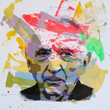 Malerei mit dem Titel "PyB Pierre Soulages…" von Pyb, Original-Kunstwerk, Acryl Auf Keilrahmen aus Holz montiert