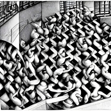 数字艺术 标题为“participate” 由Melih Ortatepe, 原创艺术品, 数字油画