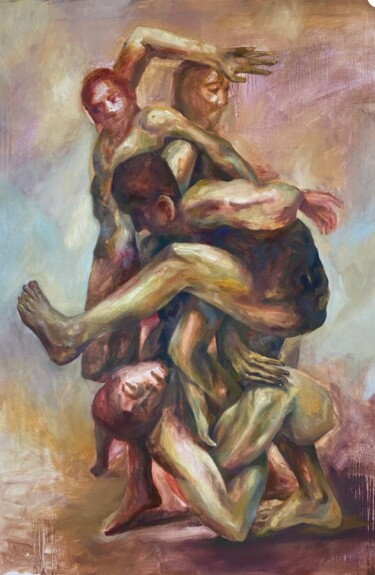 绘画 标题为“We are united” 由Anastazja Dżupina, 原创艺术品, 油