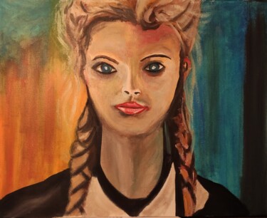 Painting titled "Couleur" by François Van Hemelryck, Original Artwork, Oil Mounted on Wood Stretcher frame