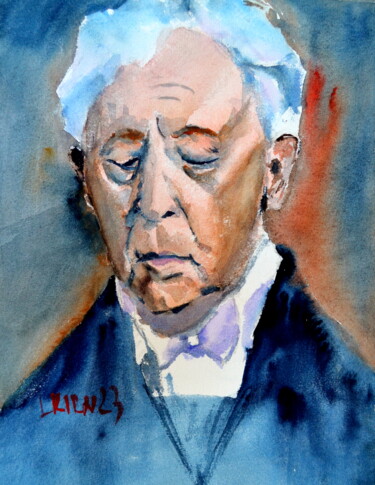 Arthur Rubinstein: Chopin - Piano Concerto No 2 in F minor Peinture intitulée "Arthur Rubinstein:…" par Leonid Kirnus, Œuvre d'art originale, Aquarelle