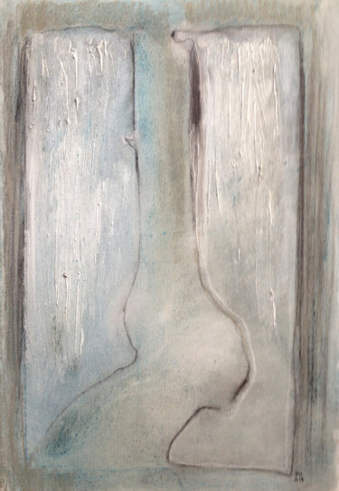 绘画 标题为“Akt niebieski mały2” 由Malina Wieczorek, 原创艺术品, 丙烯