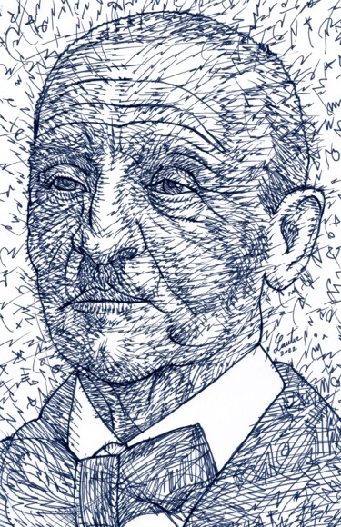 图画 标题为“ANTON BRUCKNER” 由Lautir, 原创艺术品, 墨