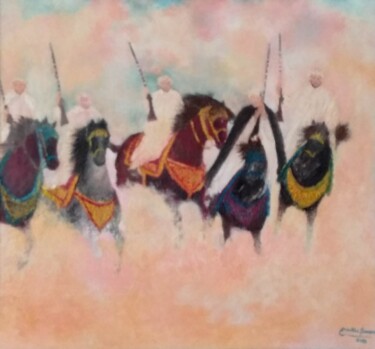제목이 "Fantasia Maroc"인 미술작품 Benaceur Ourkia로, 원작, 기름