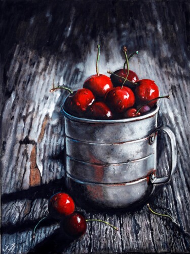 Rustic Life Painting titled "Rustic Life" by Tetyana Hamilton, Original Artwork, Oil Mounted on Wood Stretcher frame