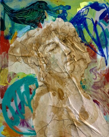 Malerei mit dem Titel "Spiritus" von Gilles Glaçon, Original-Kunstwerk, Acryl Auf Keilrahmen aus Holz montiert