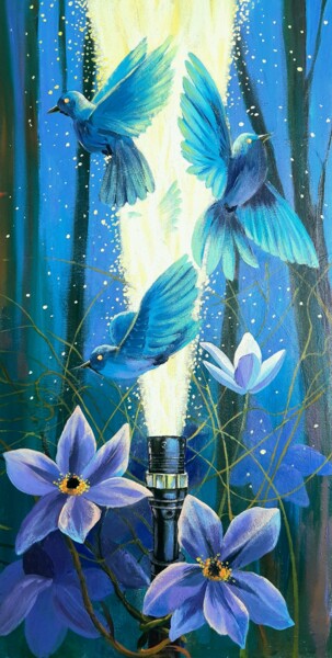 绘画 标题为“Transformation” 由Iryna Makhovska, 原创艺术品, 丙烯 安装在木质担架架上