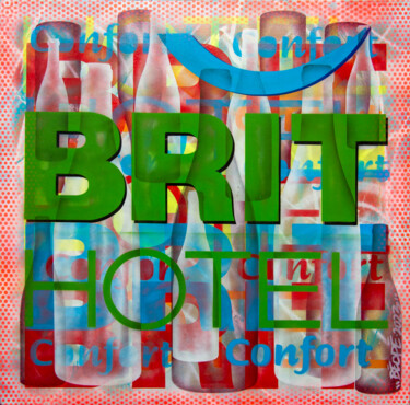 Peinture intitulée "Brit'art aux quilles" par Béopé, Œuvre d'art originale, Bombe aérosol