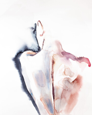 Nude No. 15 Ζωγραφική με τίτλο "Nude No. 15" από Elizabeth Becker, Αυθεντικά έργα τέχνης, Ακουαρέλα