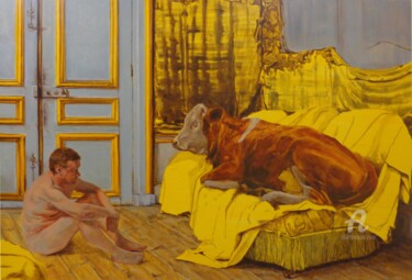 Pesebre n°7 Peinture intitulée "Pesebre n°7" par Paula Solís Burgos, Œuvre d'art originale, Huile