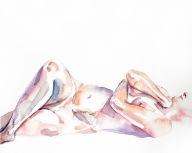 Nude No. 18 Ζωγραφική με τίτλο "Nude No. 18" από Elizabeth Becker, Αυθεντικά έργα τέχνης, Ακουαρέλα