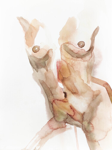 Nude No. 27 Ζωγραφική με τίτλο "Nude No. 27" από Elizabeth Becker, Αυθεντικά έργα τέχνης, Ακουαρέλα