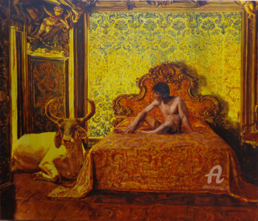 Pesebre n°5 Peinture intitulée "Pesebre n°5" par Paula Solís Burgos, Œuvre d'art originale, Huile