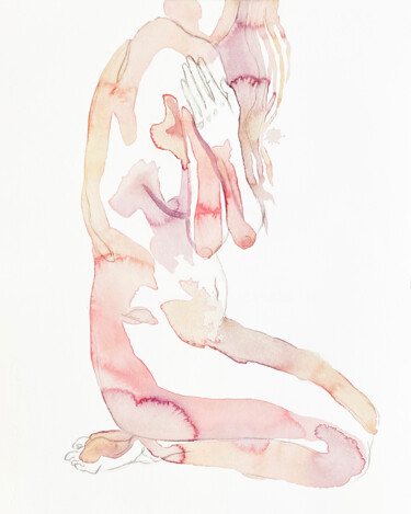 Nude No. 69 Ζωγραφική με τίτλο "Nude No. 69" από Elizabeth Becker, Αυθεντικά έργα τέχνης, Ακουαρέλα