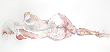 绘画 标题为“Nude No. 78” 由Elizabeth Becker, 原创艺术品, 水彩