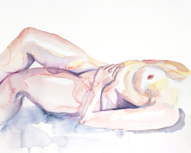 Nude No. 88 Ζωγραφική με τίτλο "Nude No. 88" από Elizabeth Becker, Αυθεντικά έργα τέχνης, Ακουαρέλα