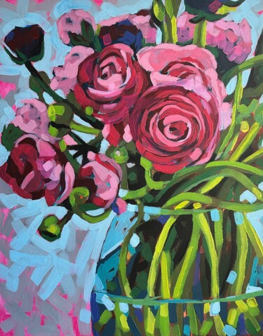 Peinture intitulée "Enchanting blossoms…" par Yana Shapoval, Œuvre d'art originale, Acrylique
