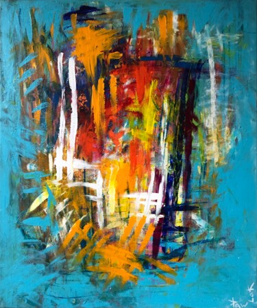 Peinture intitulée "ABSTRACT EVASION" par Michel Pawlak, Œuvre d'art originale, Acrylique
