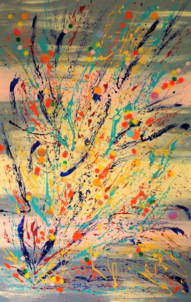Peinture intitulée "N° 21.11 Eclat de l…" par Isa-L, Œuvre d'art originale, Acrylique Monté sur Châssis en bois