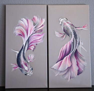 Pittura intitolato "fish" da Tanya Shark, Opera d'arte originale, Olio