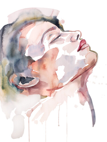 Overcome No. 3 绘画 标题为“Overcome No. 3” 由Elizabeth Becker, 原创艺术品, 水彩