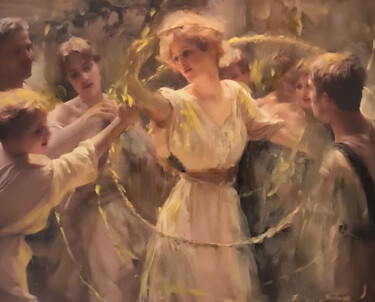 Painting titled "‘Circles Of Truth’…" by William Oxer, Original Artwork, Oil Mounted on Other rigid panel