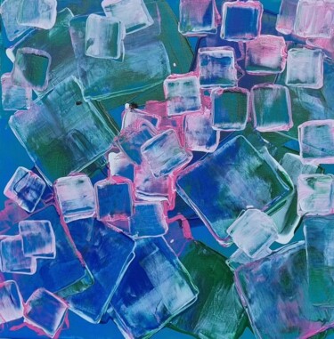 제목이 "Azure Cooling"인 미술작품 Barbara Kizer로, 원작, 아크릴
