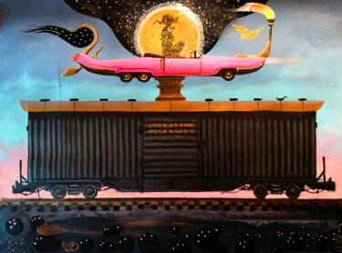 绘画 标题为“A wagon of gold and…” 由Serge Sunne, 原创艺术品, 丙烯