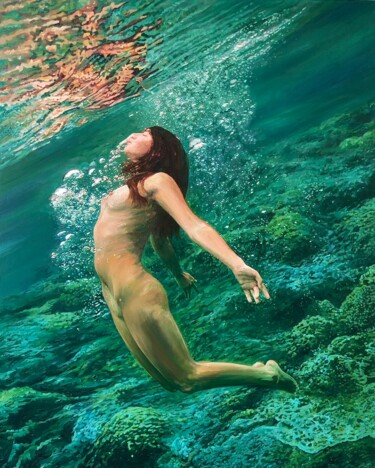 Total freedom Painting titled "Total freedom" by Daria Dudochnykova, Original Artwork, Oil