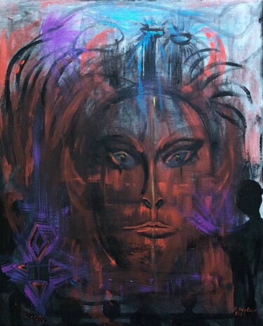 绘画 标题为“Feuerteufel” 由Annemarie Stelzer, 原创艺术品, 丙烯