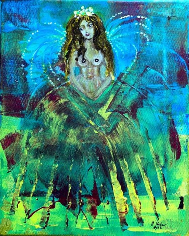 Pittura intitolato "Princess of Forest" da Annemarie Stelzer, Opera d'arte originale, Tempera