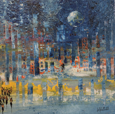绘画 标题为“LUNE DE MIEL” 由Jean-Humbert Savoldelli, 原创艺术品, 丙烯 安装在木质担架架上