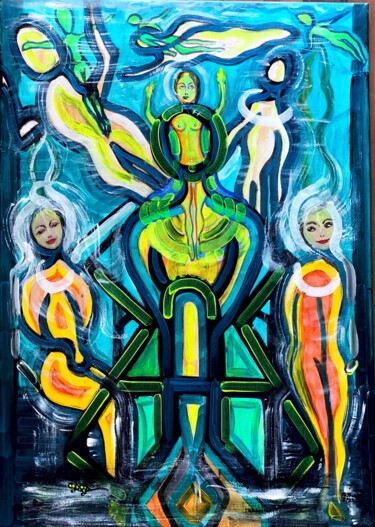 绘画 标题为“Seelenwanderung” 由Annemarie Stelzer, 原创艺术品, 彩画