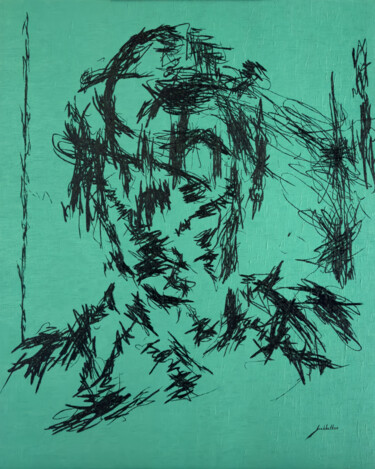 绘画 标题为“Modern Face” 由Ihar Barkhatkou, 原创艺术品, 油 安装在木质担架架上
