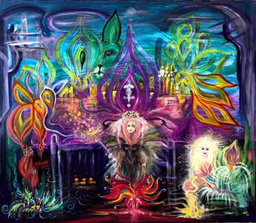 绘画 标题为“Feen-Welten” 由Annemarie Stelzer, 原创艺术品, 彩画