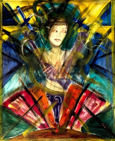 Pittura intitolato "Trauer" da Annemarie Stelzer, Opera d'arte originale, Tempera