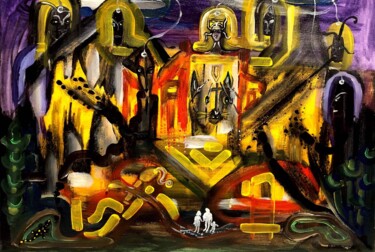 绘画 标题为“Kampf der Giganten” 由Annemarie Stelzer, 原创艺术品, 彩画